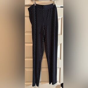 Susan Graver Black Polka Dot Pants - size 1X